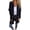 Black L, variant on Women Jacket Windbreaker Style Hooded Drawstring Waist Zippered Pockets Solid Color Zip-up Thermal Long-Sleeved Biking Hiking Workout Spring Fall Winter Coat