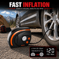 thumbnail image 4 of Windek Tire Inflator, 12V Portable Air Compressor, High-Speed 120psi, LED Light, 23.6 in Hose & 118.1 in Cord for Cars, Bikes, Camping (Drivers, Cyclists, Home Use), 4 of 7