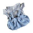 thumbnail image 3 of Ropa para muñecas de peluche de 8 pulgadas, top y pantalones, traje de repuesto, mono de decoración suave para Azul, 3 of 9