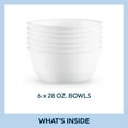 thumbnail image 4 of Corelle Crack Resistant Tableware Bowls, Glass White, 28 oz, 4 of 7