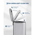 thumbnail image 3 of Ataucjin Trash Can with Lid, Fingerprint Proof Stainless Steel Kitchen Trash Can with Removable Inner Bucket and Lid Soft Close, Pedal Rubbish Bin for Home Office, 3 of 8