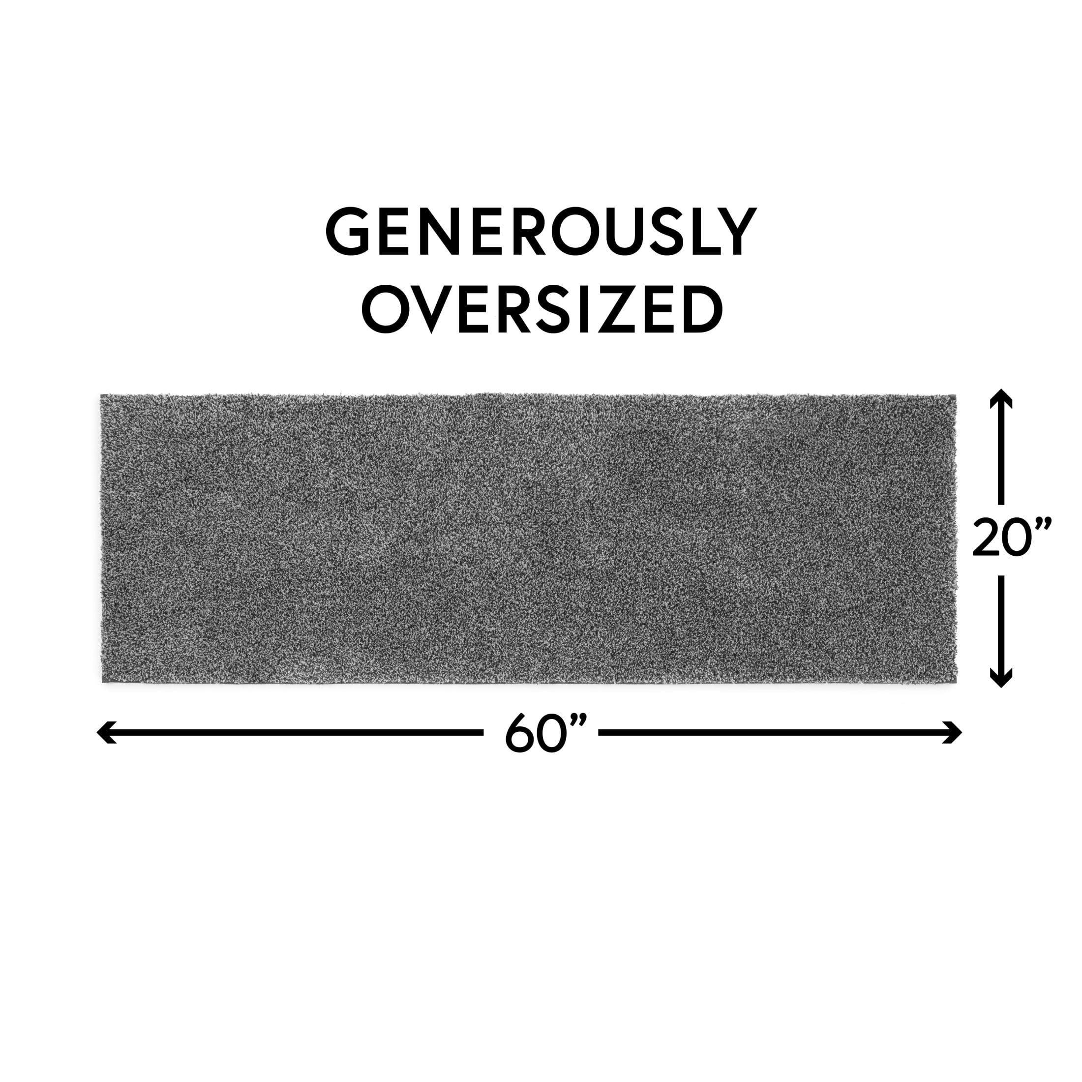 Better Homes & Gardens Ultra Soft Polyester Bath Runner Rug, 20 in x 60 in, Grey Shadow Heather