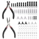 thumbnail image 1 of Kit de reparación de cremalleras, repuesto de cremallera, tirador de cremallera, alicates para cremalleras, herramienta para ropa 86PCS, 1 of 4