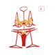 thumbnail image 1 of Sujetador G-string Strappy Cordón Underwear Sexy Brief Bowknot Mujer Lencería, L, Rojo Inevent XX000115-07, 1 of 7