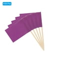 thumbnail image 3 of 100 Pcs Flag Toothpicks Cheese Markers Colored Cake Toppers Purple, 3 of 8