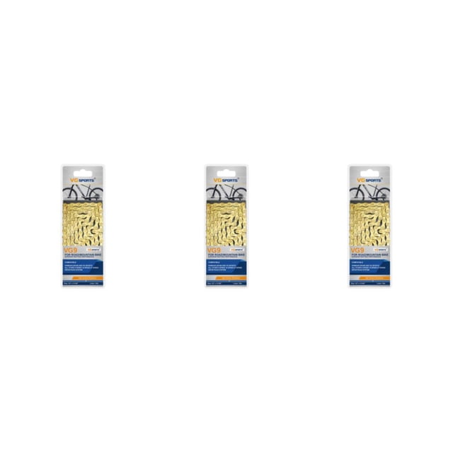 relayinert Stylish Enhanced Safety Carbon Steel Bicycle Chain For Easy Riding Easy To Install Road Bike Chain gold 9 Speed 3Set