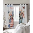 thumbnail image 4 of 4th of July Blackout Curtains for Bedroom Living Room Darkening Curtains 84 Inch Length 2 Panels Set Independence Day Spring Floral US Flag Window Curtain Window Treatment Grommet Drapes 42"x84", 4 of 9