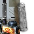 thumbnail image 1 of Tienda estufa chimenea tubo chimenea tubo filtro pantalla acero inoxidable anti escaldado Espesor 08 mm Cola Tubos de chimenea para estufa de campamento, 1 of 8