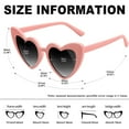 thumbnail image 4 of KANASTAL Heart Shaped Sunglasses for Women Pink, Retro Pointy Sun Glasses UV400 Protection Sunnies for Party Valentine's Day Wedding Gift, 4 of 6