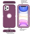thumbnail image 2 of Njjex iPhone 11 Pro Max Cases, Sturdy Phone Case for iPhone 11 Pro Max 6.7", Full-Body Shockproof Protection Heavy Duty Armor Hard Plastic Rubber Rugged Bumper 3-in-1 Case Cover - Burgundy, 2 of 7