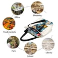 thumbnail image 5 of KLL Tote Bag for Women Cute Sunflower Blue Duck Print Shopping Grocery Reusable Bags for Office School Shopping Travel, 5 of 6