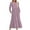 Pink, variant on Wancir Women's Casual Long Sleeve Round Neck Hem T-Shirt Loose Dress with Pockets