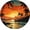 Beach Sunset, variant on Mouse Pad, Non-Slip Rubber Base Mousepad with Stitched Edge, Gaming Round Mouse Pads, Waterproof Office Mouse Pad, Small Size 7.87 x 7.87 Inch