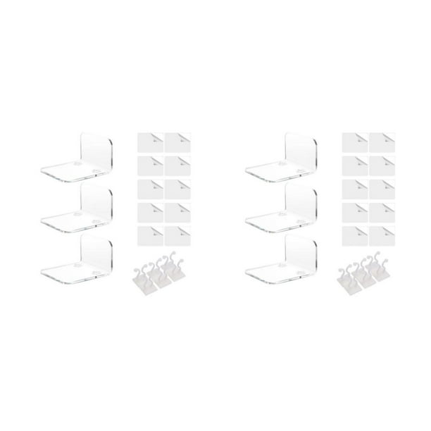 Speravity 3 unids/set de almacenamiento más ordenado con estante de pared fácil instalación y duradero multifuncional transparente claro 2Conjunto