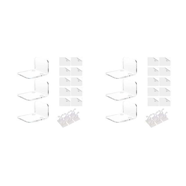 Speravity 3 unids/set de almacenamiento más ordenado con estante de pared fácil instalación y duradero multifuncional transparente claro 2Conjunto