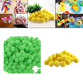 thumbnail image 4 of Lote de 2 pompones de pelusa hechos a mano en colores , verde Sunnimix 100 bolas de pompones, 4 of 8