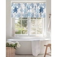 thumbnail image 2 of Blue Grey Coastal Beach Kitchen Valances for Windows Ocean Animals Pattern Valance Curtains&nbsp; for Kitchen /Living Room/Bedroom/ Bathroom Decor, 54"x18 " ,Rod Pocket 1 Panel,, 2 of 7