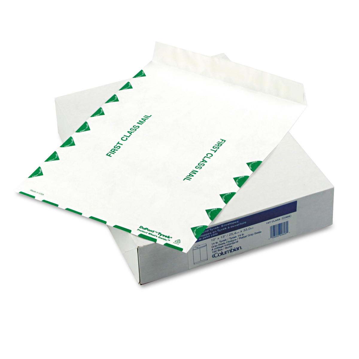Columbian Tyvek First Class Catalog Envelopes, 10 x 13, 100/Box
