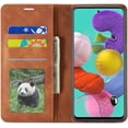 thumbnail image 3 of Premium PU Leather Flip Folio Case for Samsung Galaxy A41, Protective Case with Kickstand Card Slot Magnetic Closure Shockproof Wallet Cover for Samsung Galaxy A41 - Brown, 3 of 14