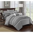 thumbnail image 2 of chic Home cheryl 10 Piece comforter complete Bag Pleated Ruched Ruffled Bedding with Sheet Set, Queen, grey, 2 of 6