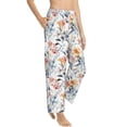 thumbnail image 2 of Uemuo Lilies Flowers Pattern Women's Wide Leg Palazzo Lounge Pants with Pockets Light Weight Loose Comfy Casual Pajama Pants-X-Large, 2 of 9