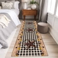 thumbnail image 4 of 2'x6' Rug Runners for Hallways Kitchen, Star Country Non Slip Entryway Beside Floor Carpet Runner, Farmhouse Sunflower Texas Retro Checkered Laundry Room Bedroom Throw Rugs Mat for Family Pet, 4 of 8