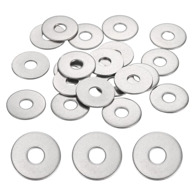 40 Pcs M6.3 Rondelles Plates en Acier Inoxydable 304 6.3mm ID 20mm OD 1.2mm Épais, Argent