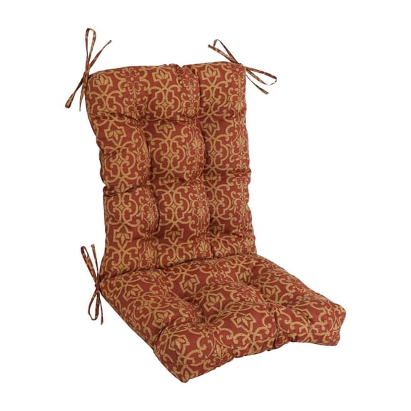 Blazing Needles 18-inch by 38-inch Spun Polyester Patterned Outdoor Tufted Chair Cushion
