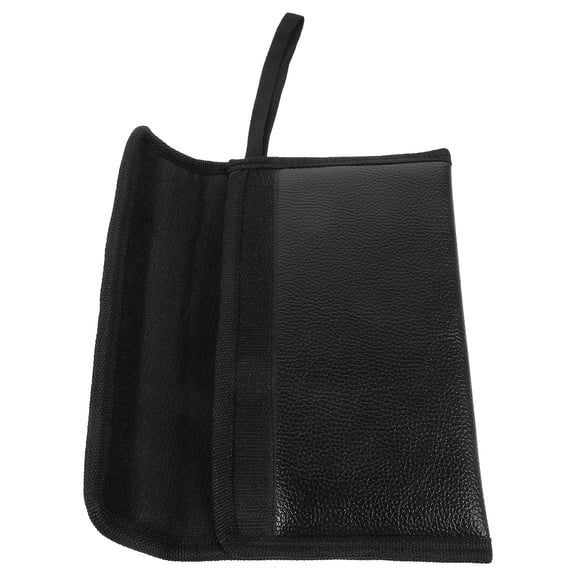 FONDOTIN Portable Pouch Case Black PU Musical Instrument Accessories Outdoor Use 1 PCS