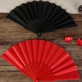 thumbnail image 3 of D-GROEE Plain Hand Plastic Folding Fan Handheld Fan Cloth Folded Fan for Wedding Party and Home Decoration, 3 of 7