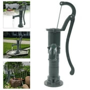 Miumaeov Heavy Duty Hand Operated Pump Cast Iron Outdoor Yard Pond Well Water Pitcher Maximum Pressure 26ft for Backyard Garden Green