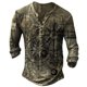 thumbnail image 1 of Camiseta Vintage para hombre, camisa de manga larga con cuello en V de imitación de algodón, ropa informal de gran tamaño, Camisa estampada con ancla de barco, otoño, 1 of 4