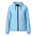 thumbnail image 6 of Hduncf Boys Girls Waterproof Jacket Lightweight Windbreaker Raincoat Sports Hooded Outerwear Cycling Hiking Running Coat Blue 7 Years, 6 of 9