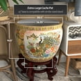 thumbnail image 4 of Red Lantern Large 20" Satsuma Porcelain Fishbowl Planter, 4 of 6