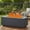 Black 04, variant on HZWDD Propane Outdoor Fire Pit Table, Propane Gas Patio Fire Table 50000 BTU Flint & Concrete Look for Deck, Backyard and Pool