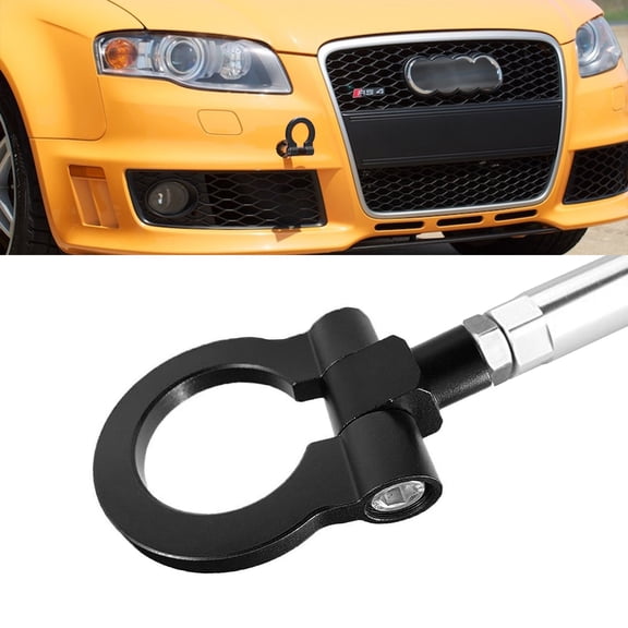 Xotic Tech 1 Set Track Racing Anodized Alloy Tow Hook Compatible with Audi A4 A5 S4 S5 RS5 A7 S7 RS7 B8 (Black)
