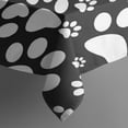 thumbnail image 2 of Black Paw Rectangle Tablecloth 60"x120",Waterproof Polyester Rectangle Table Cloth, Wipeable Spillproof Polyester Tablecloth for Dining, Camping, Indoor and Outdoor, 2 of 6