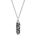 thumbnail image 5 of Sterling Silver Antiqued Cylinder Remembrance Ash Holder 18in Necklace and Pendant, 5 of 7