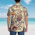 thumbnail image 4 of Fuzoiu Floral With Birds And Fantasy Flowers Print Hawaiian Shirt for Men, Summer Beach Casual Short Sleeve Button Down Shirts, Men’s Beach Summer Shirts with Pocket,Medium, 4 of 7