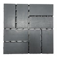 thumbnail image 5 of Plastic Interlocking Deck Tiles, 44 Pack 12"x12" Waterproof Non-Slip Outdoor Patio Flooring, Drainable Snap Together Decking Tiles for Poolside, Porch, Garden, Backyard & Shed Floor, Grey, 5 of 8