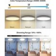 thumbnail image 3 of Lámpara de techo LED, 24 W RGB color lámpara de techo con control remoto regulable 3000-6000 K IP54 impermeable lámpara de techo baño lámpara de techo para cocina, sala de estar, habitación, 3 of 5