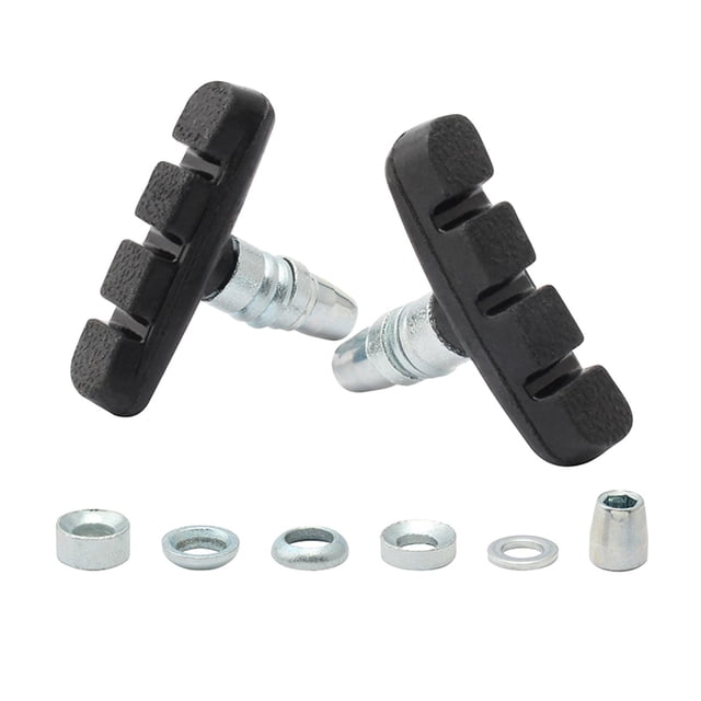 Pastillas de freno en bicicleta de 54mm con tuercas hexagonales y espaciadore bloques de freno en bicicleta reemplazo de zapatas de Sunnimix Pastillas de freno Bike V