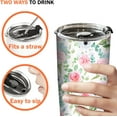 thumbnail image 6 of Rose Flower Tumbler, 20 Oz Stainless Steel Insulated Tumbler - Christmas Gifts Stocking Stuffers for Women Girls, Valentines Day,Birthday Gifts for Daughter,Wife,Girlfriend, 6 of 6