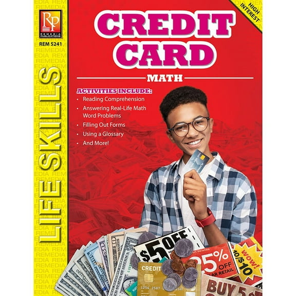 Remedia Publications Credit Card Math: Life Skills Math Series, Pack of 3