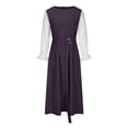 thumbnail image 6 of Brilliant Winter Dresses for Women Women's Fall and Winter Round-Neck Long Sleeve Maxi Dress Purple S, 6 of 6