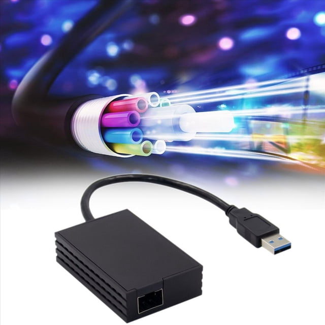2X USB1000F-LX USB 3.0 Gigabit Fiber Ethernet Network Adapter Single Mode 1310Nm 10Km LC Optic Module SFP NIC RTL8153