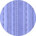 thumbnail image 1 of Ahgly Company Indoor Round Solid Blue Modern Area Rugs, 3' Round, 1 of 4