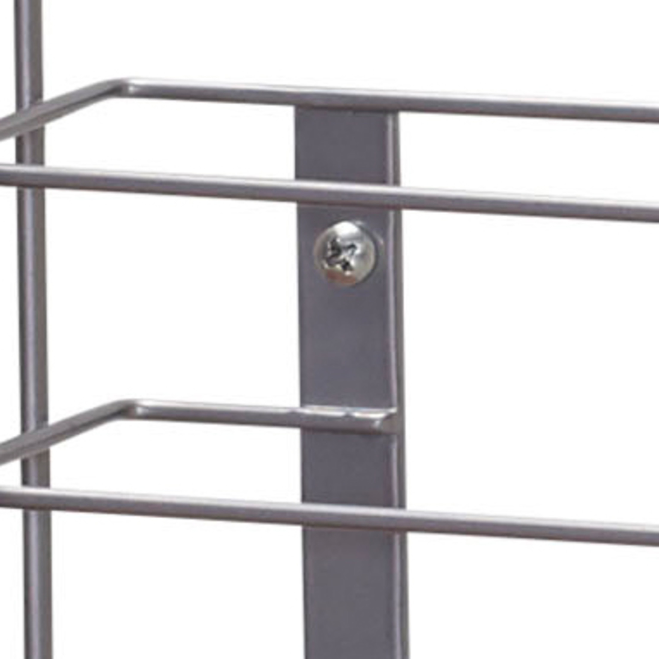 Household Essentials Tall Door Mount Cabinet Organizer, Sturdy Steel Wire Frame, Elegant Nickel Powder Finish, Mounts to Solid Surface, Included Hardware, Great for Tall or Large Items