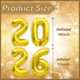 thumbnail image 2 of Globos YOUDICT 2026 Dorado de Papel Metalizado 41 cm Año Nuevo, 2 of 7