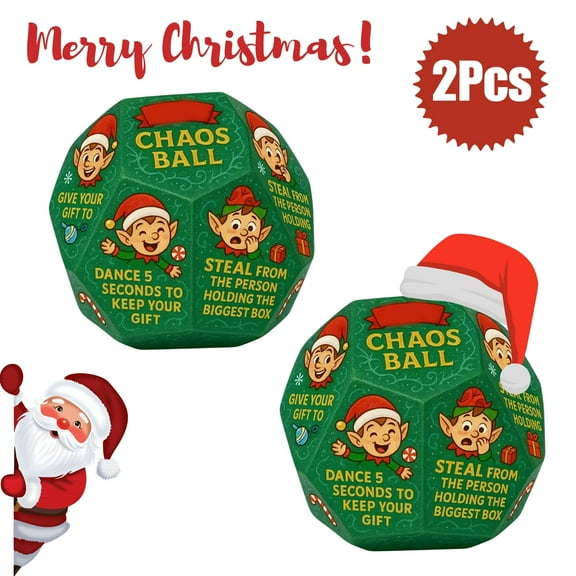 WAAYEE 2Pcs Hilarious Exchange Party Game Dice, Christmas Hilarious Stocking Stuffers Gift Exchange Dice Games, Exchange Gifts Family Game for Xmas, Party and Family Night